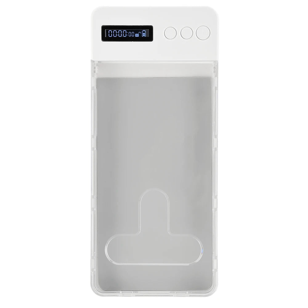 Transparent Students Phone Box Self-Discipline Tool Cell Phone Lock Box with Timer Lcd Display for Adults Children Students